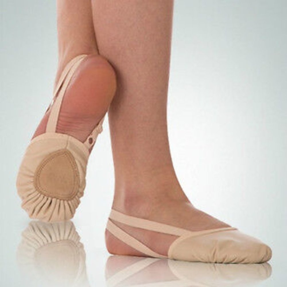 Angelo Luzio 621A Adult 5M Theatrical Pink Twyla II Leather Half Sole Slipper